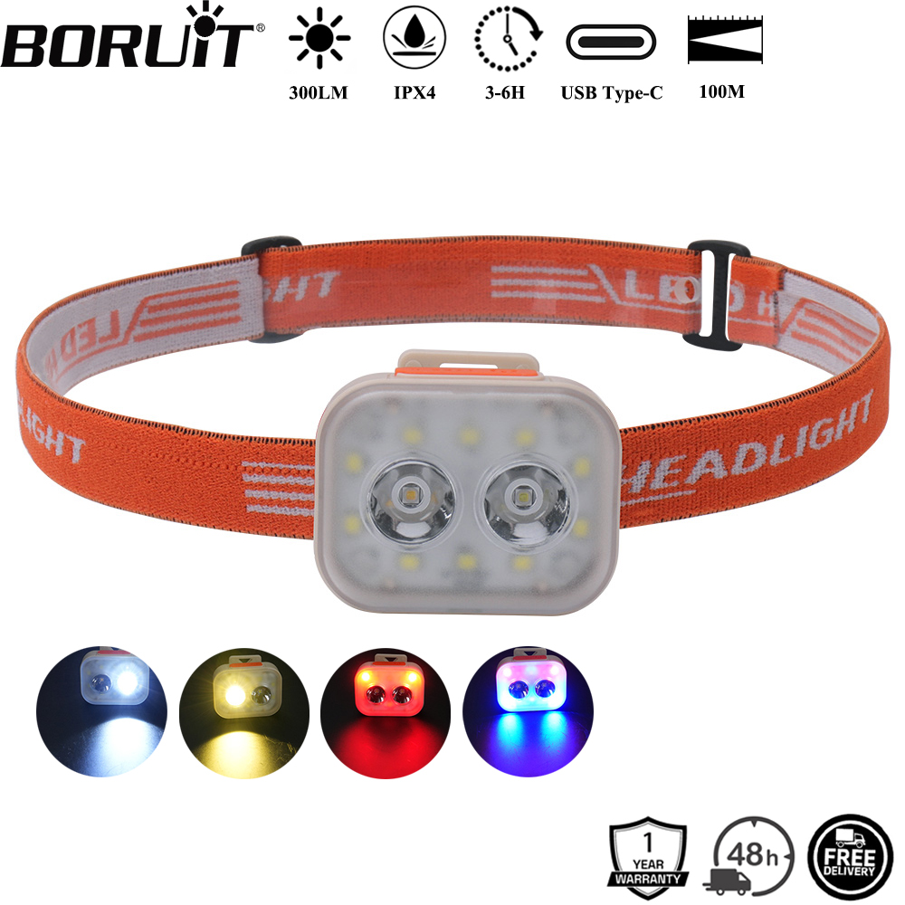 Aquatic Sports Hat - BORUiT 300LM tapa Clip LED faro