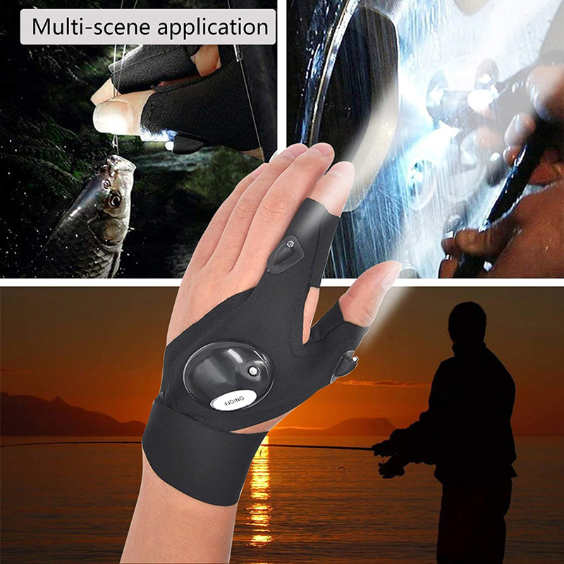Guante sin dedos linterna LED  - Spearfishing Glove reseña y precio