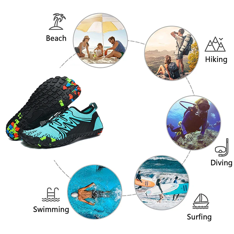 Zapatos acuáticos de secado rá - Aquatic Sports Shoes reseña y precio